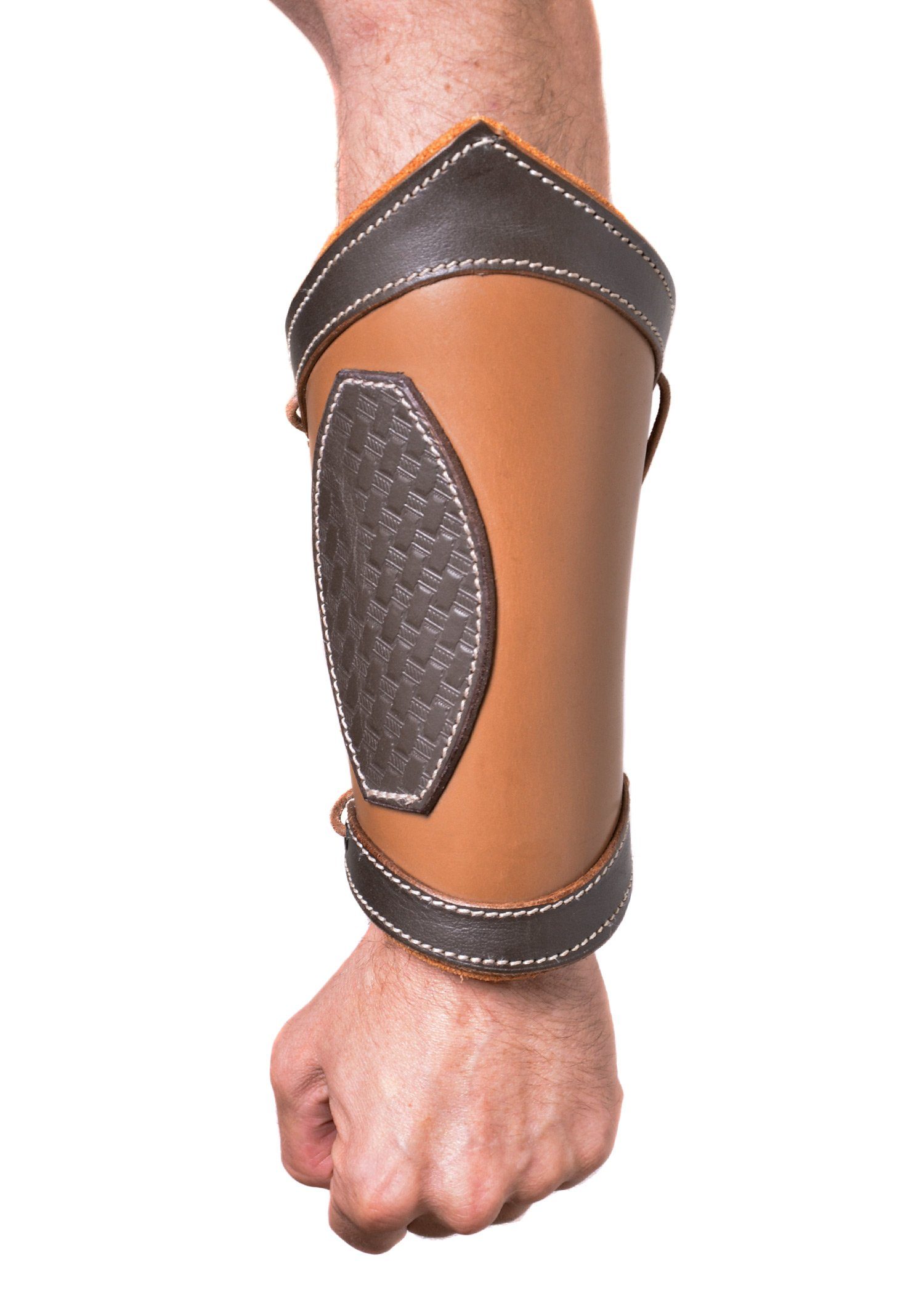 Ritter-Kostüm Lederarmschienen Braun, Paar
