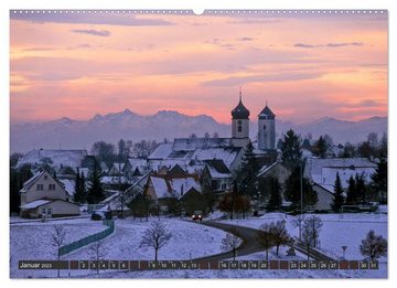 CALVENDO Wandkalender Alpen-Fernsichten von der Südwestalb und Oberen Donau (Premium, hochwertiger DIN A2 Wandkalender 2023, Kunstdruck in Hochglanz)