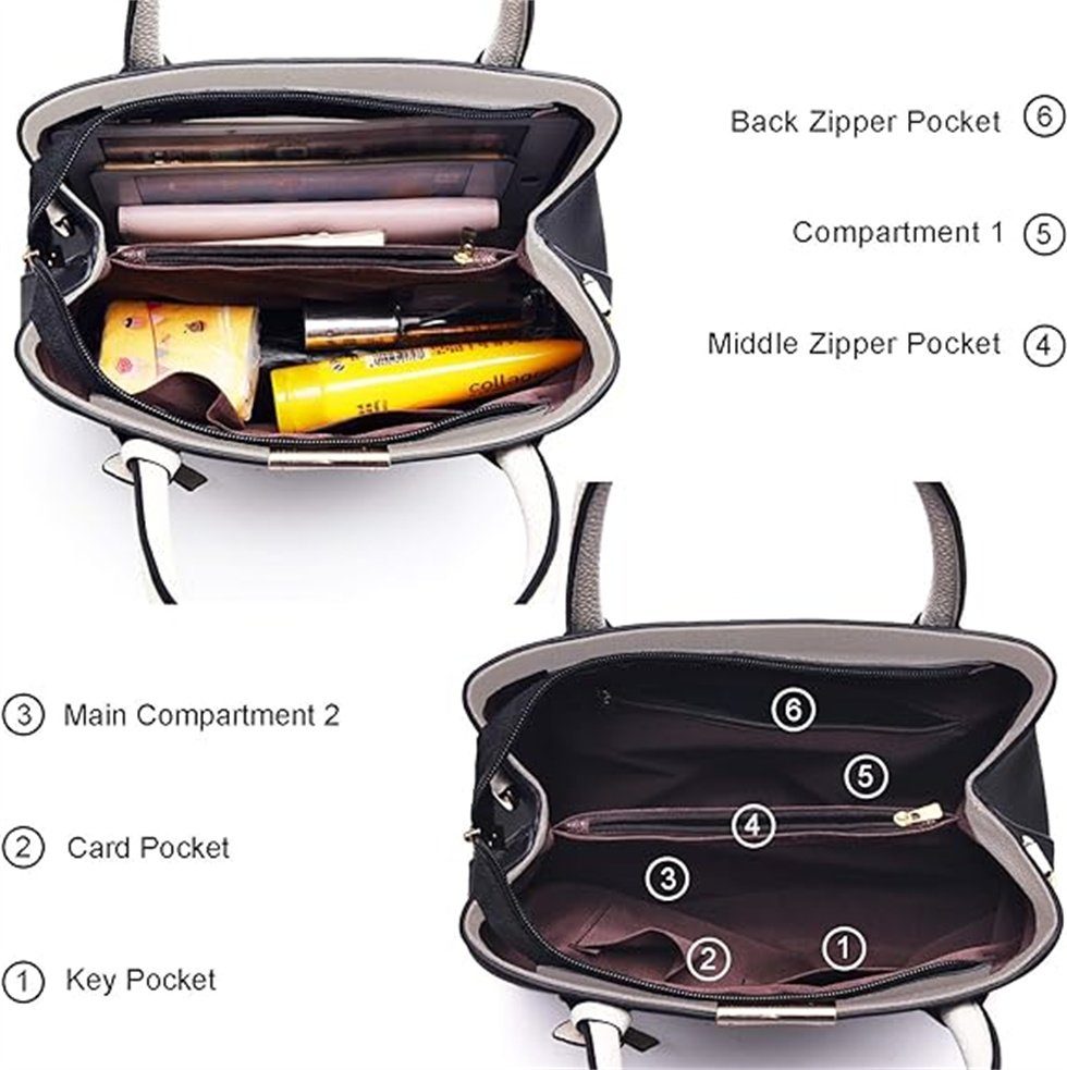 REDOM Henkeltasche Umhängetasche Handtasche Tragetasche Aktentasche günstig online kaufen