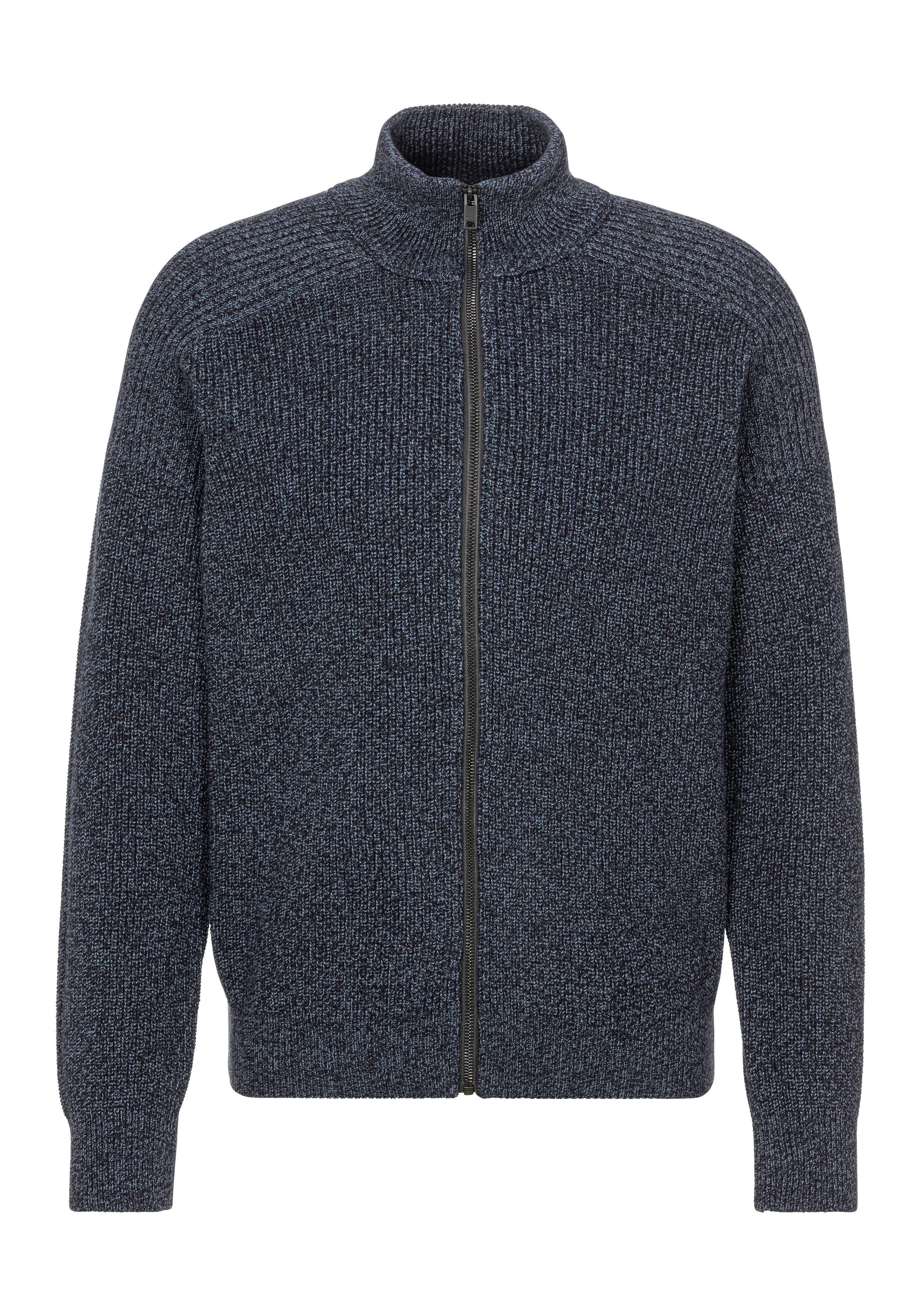 BOSS ORANGE Strickjacke Kalandrio mit kontrastfarbigem Reißverschluss günstig online kaufen