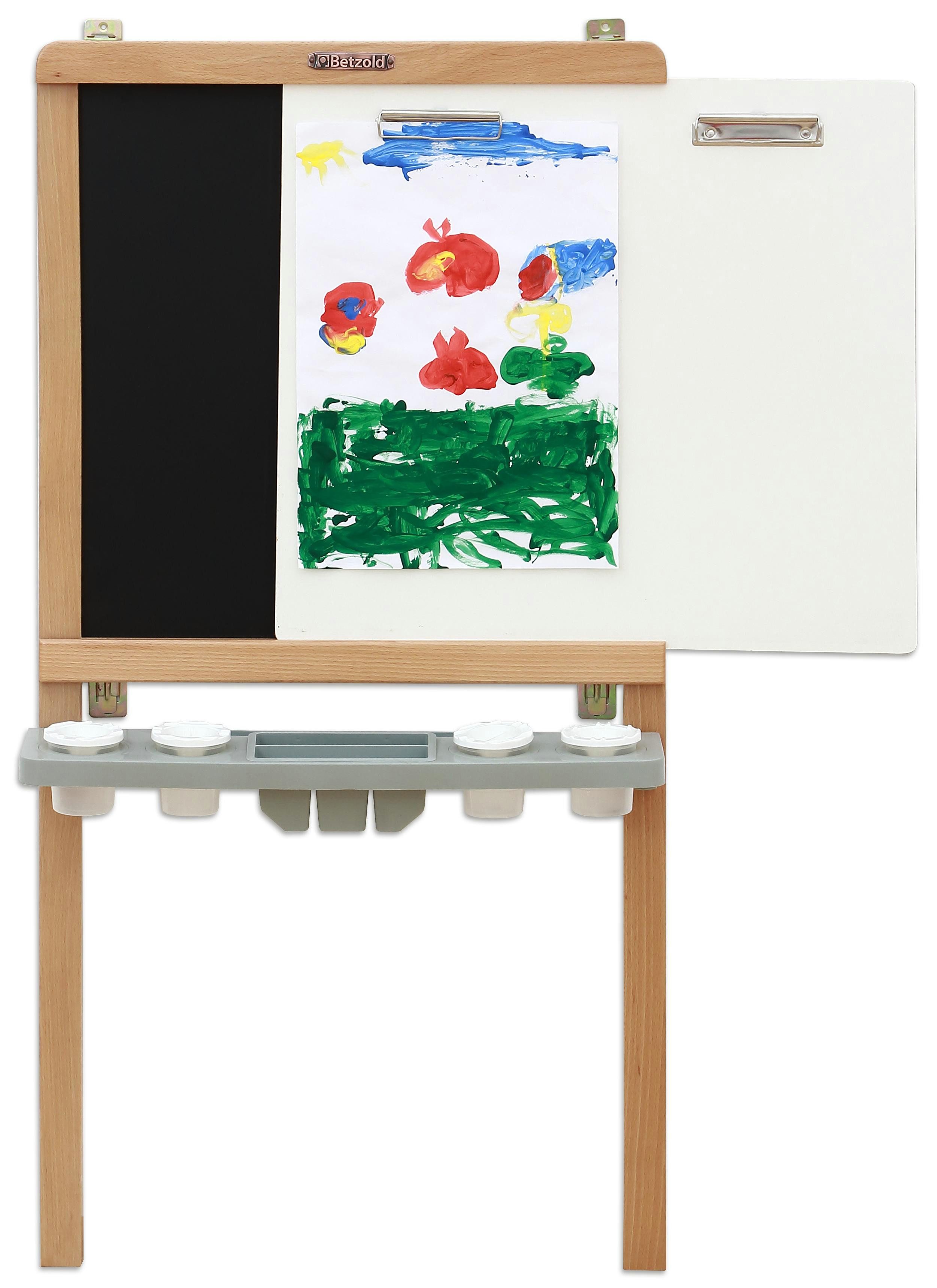 Betzold Kinderstaffelei Malwand aus Holz für die Wand