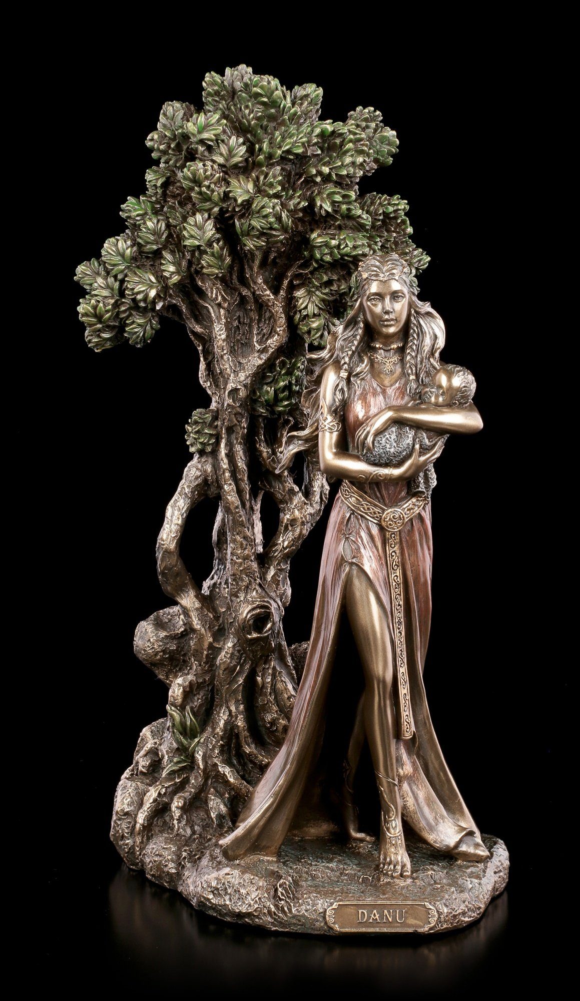 Figuren Shop GmbH Dekofigur Danu Figur - Keltische Göttin mit Baby - Veronese - Dekoration