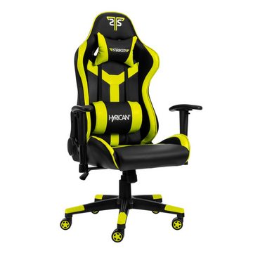 Hyrican Gaming-Stuhl "Striker Copilot" schwarz/gelb, Kunstleder, ergonomischer Gamingstuhl, Bürostuhl, Schreibtischstuhl, geeignet für Jugendliche und Erwachsene