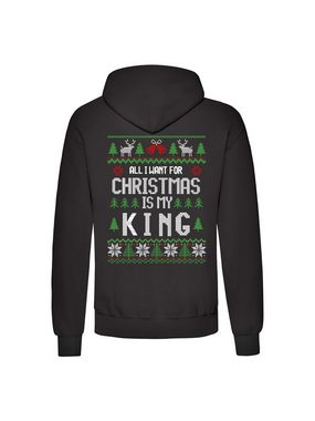 Couples Shop Kapuzenpullover Christmas King & Queen Hoodie Pullover Set Weihnachten Geschenk (Set, 2er-Pack) mit modischem Print