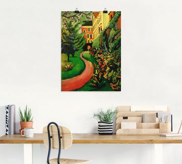 Artland Wandbild Unser Garten mit blühenden Rabatten, Garten (1 St), als Leinwandbild, Poster in verschied. Größen