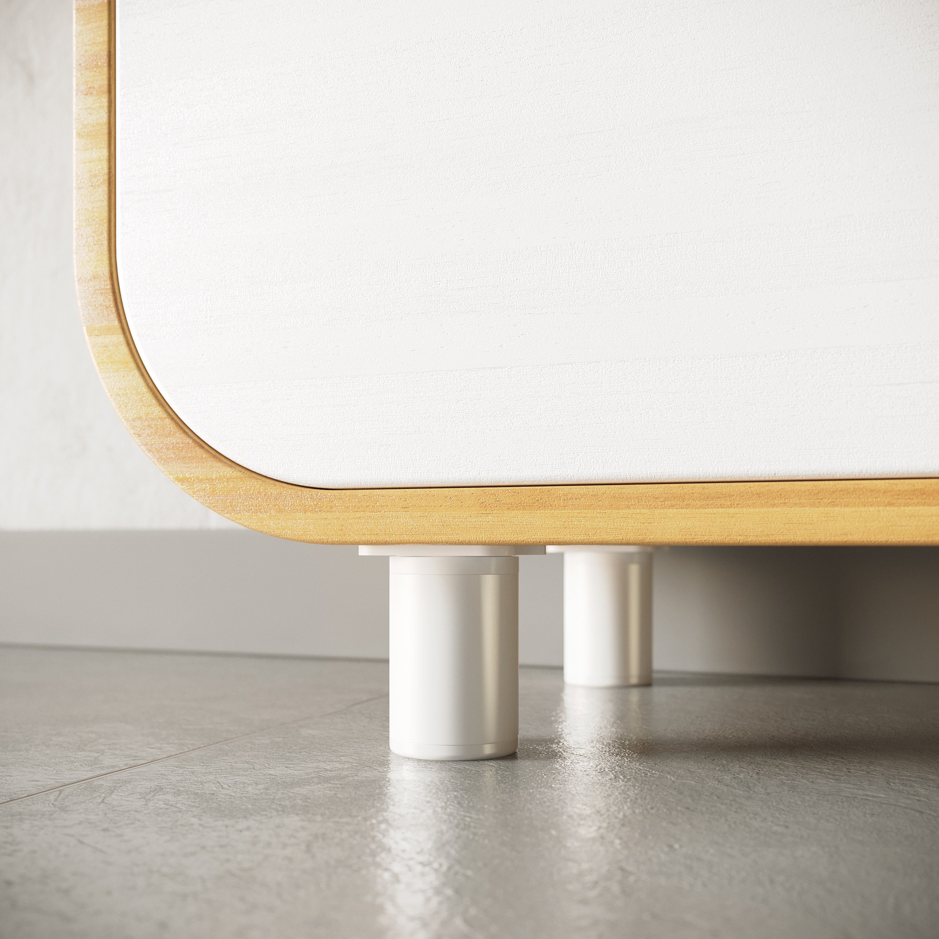 Farbe: Weiß Runde Möbelfuß (4-St), 4er 8er höhenverstellbar, sossai® & Schrankfüße, Set,