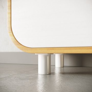 sossai® Möbelfuß Runde Schrankfüße, 4er & 8er Set, höhenverstellbar, (4-St), Farbe: Weiß