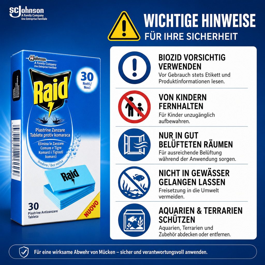 scjohnson Insektenabwehrgerät Raid Mückenplättchen Nachfüllpack 3x30 Stück Vorteilspack, 90-tlg.