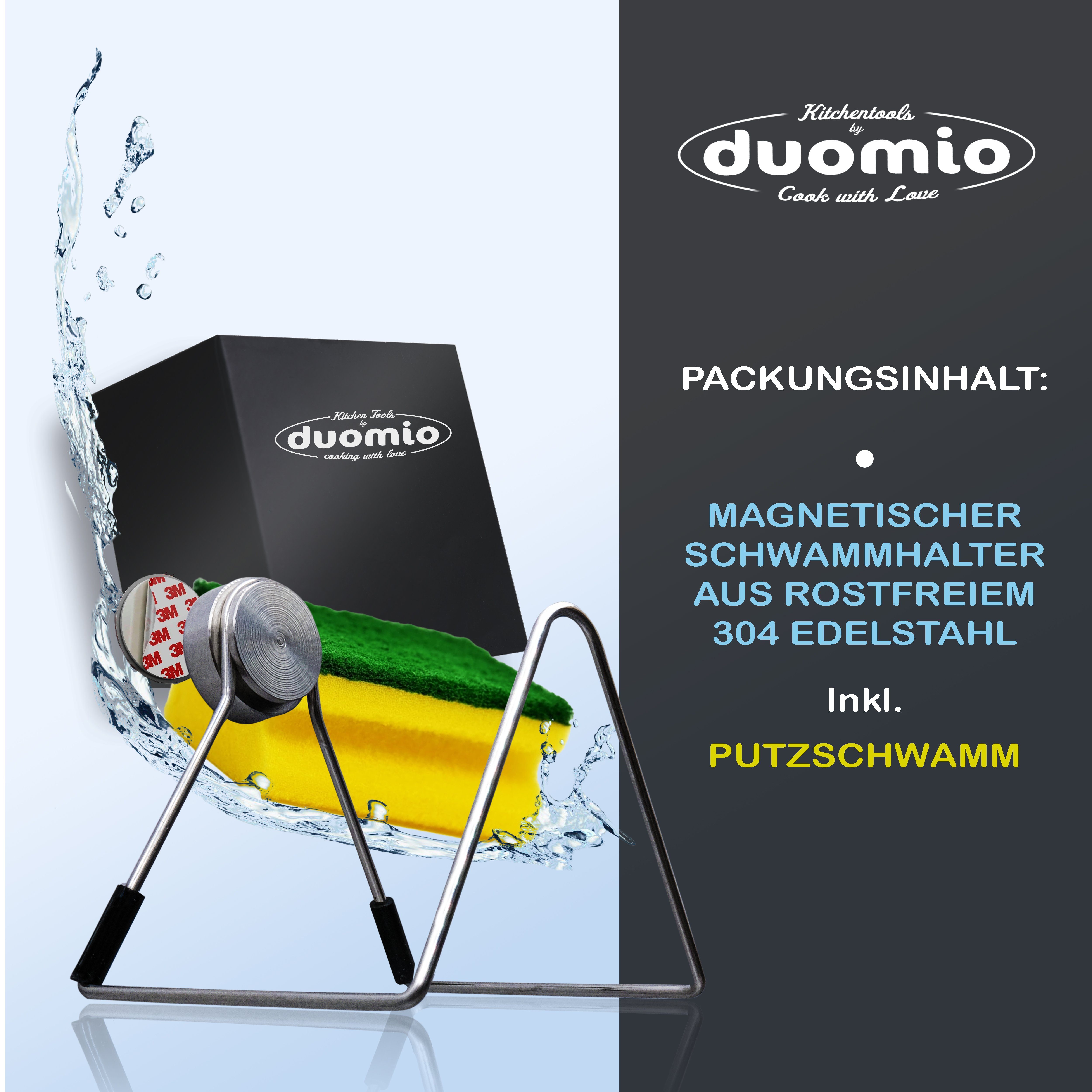 duomio Schwammhalter Magnetischer Schwammhalter für die Küche, Bad*Spülbecken, (500-tlg)