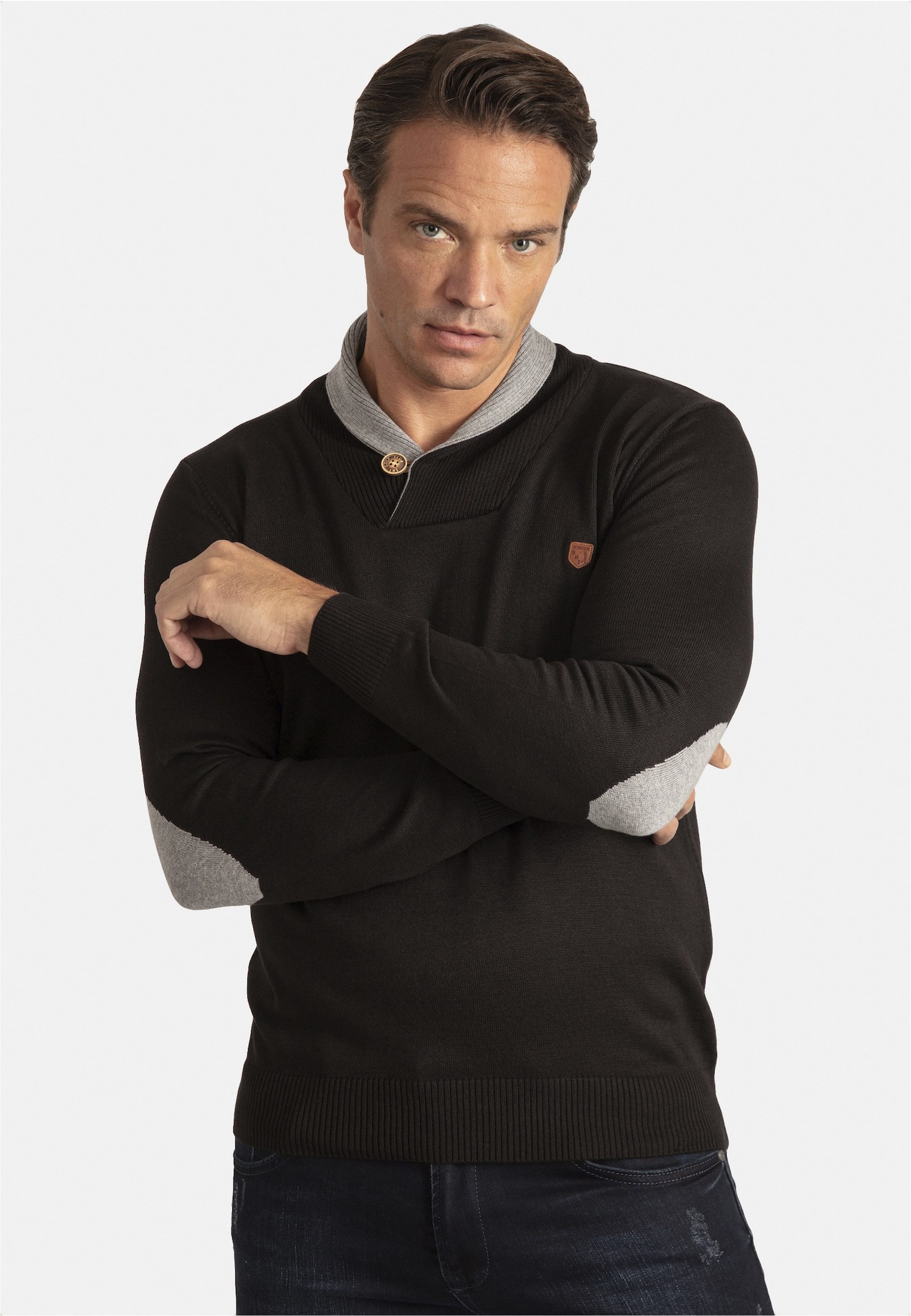 SIR RAYMOND TAILOR Strickpullover Erasmo mit gemütlichem Stehkragen