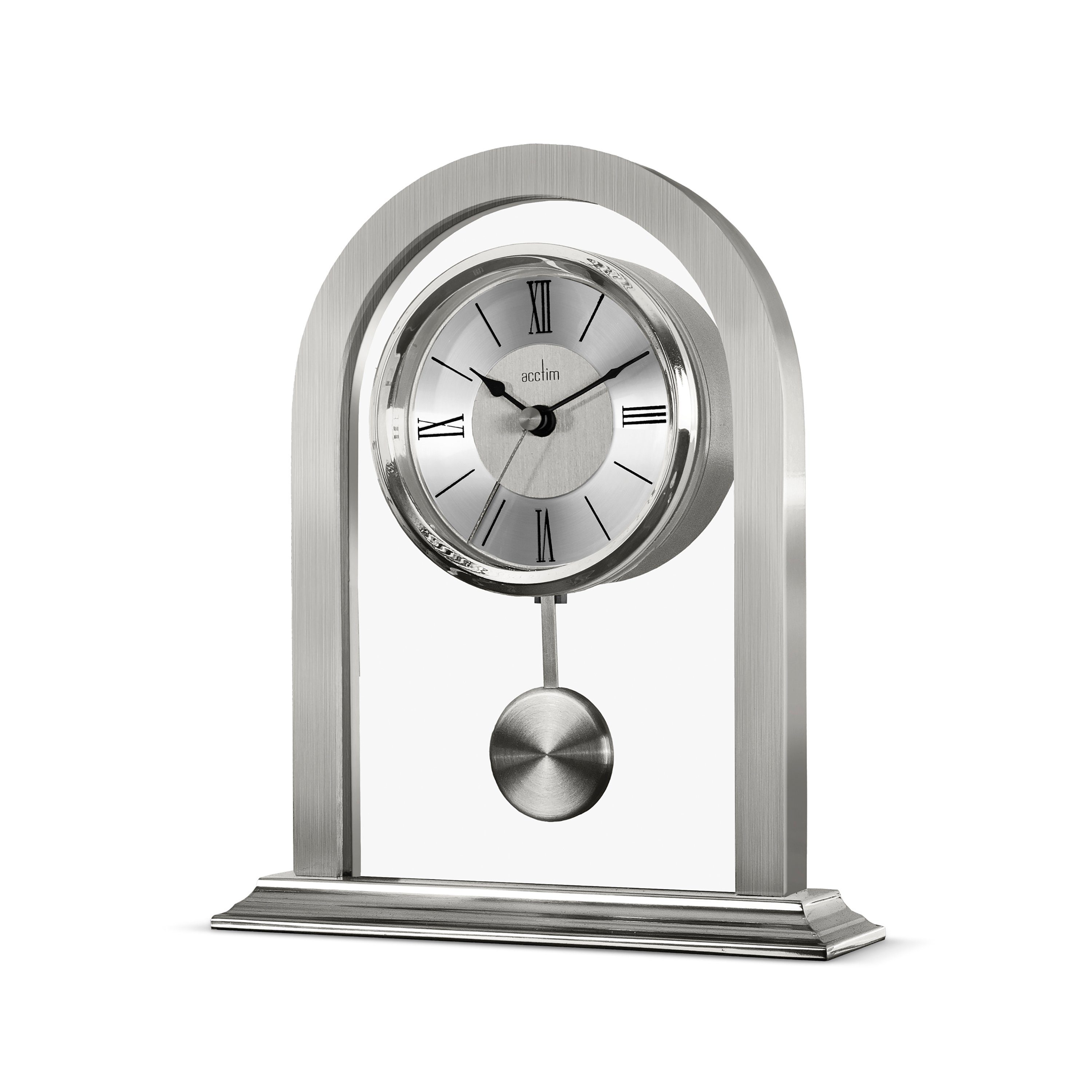 Tischuhr Pendeluhr Metall 16,5x20x5cm