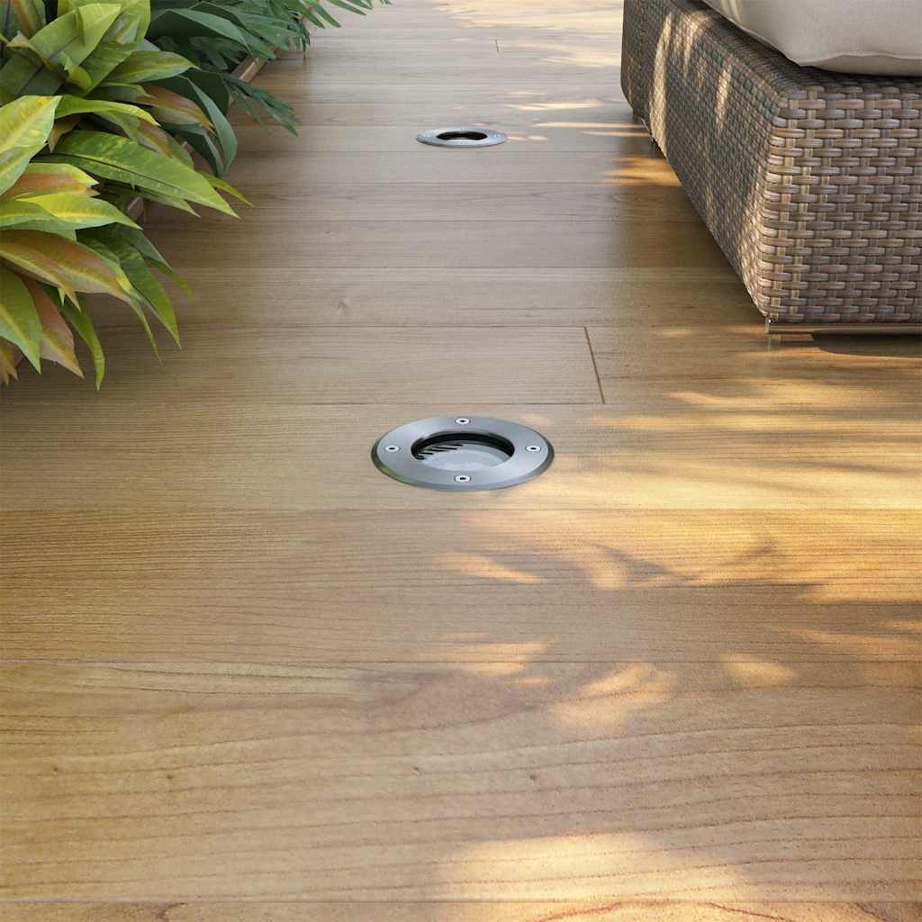 vidaXL LED Einbaustrahler LED-Bodeneinbaustrahler 3 Stk. Outdoor Rund