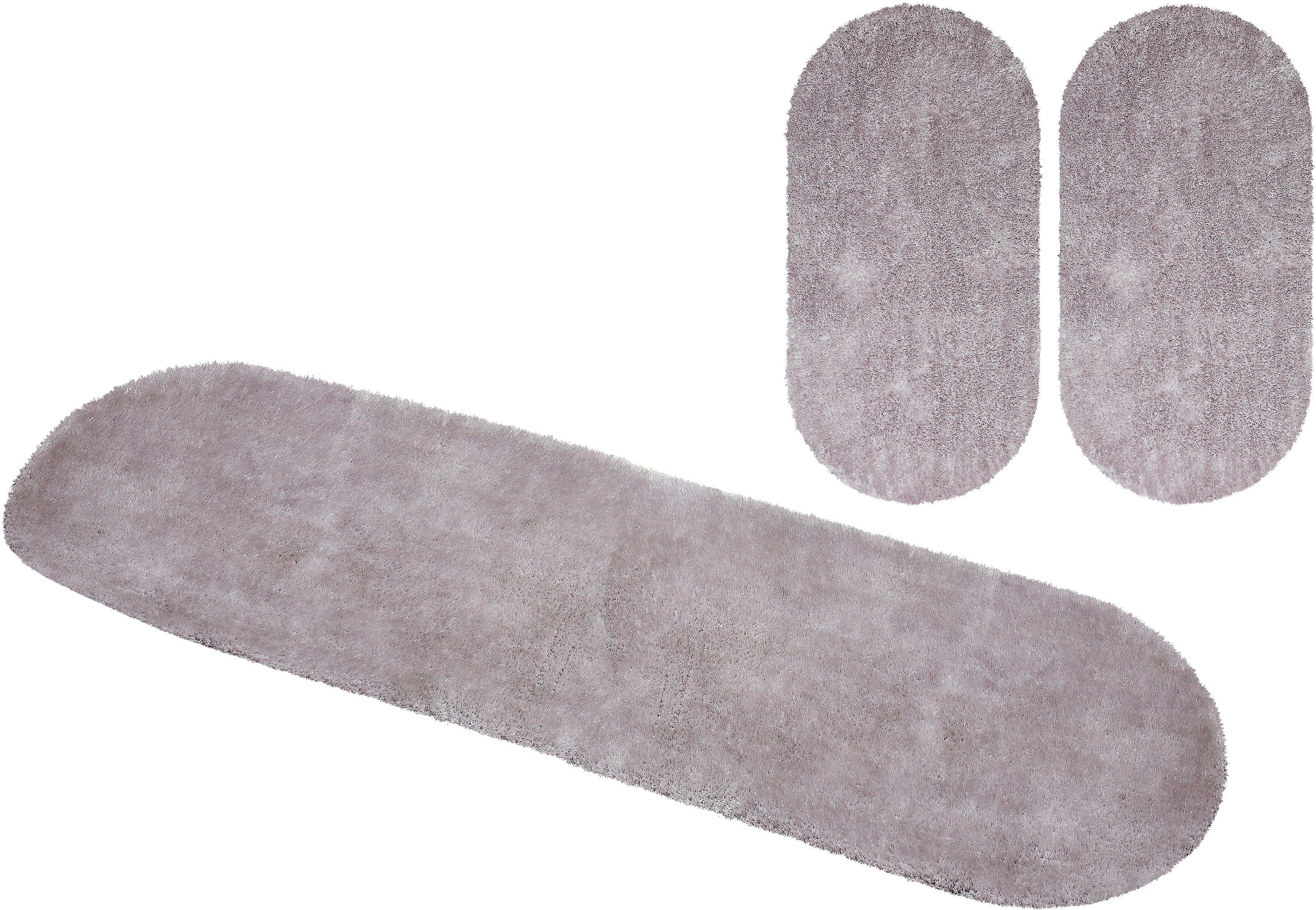Bruno Banani Hochflor-Bettumrandung Dana Teppich, Kundenliebling, Höhe 30 mm, (3-tlg), unifarben, Mikrofaser, pflegeleicht, Bettvorleger, Schlafzimmer – Bild 2 von 5