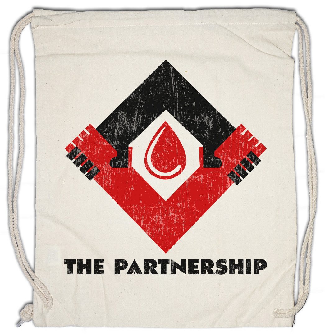 Turnbeutel Be PositIVe Partnership I Turnbeutel The Vampire Strain Vampir Symbol