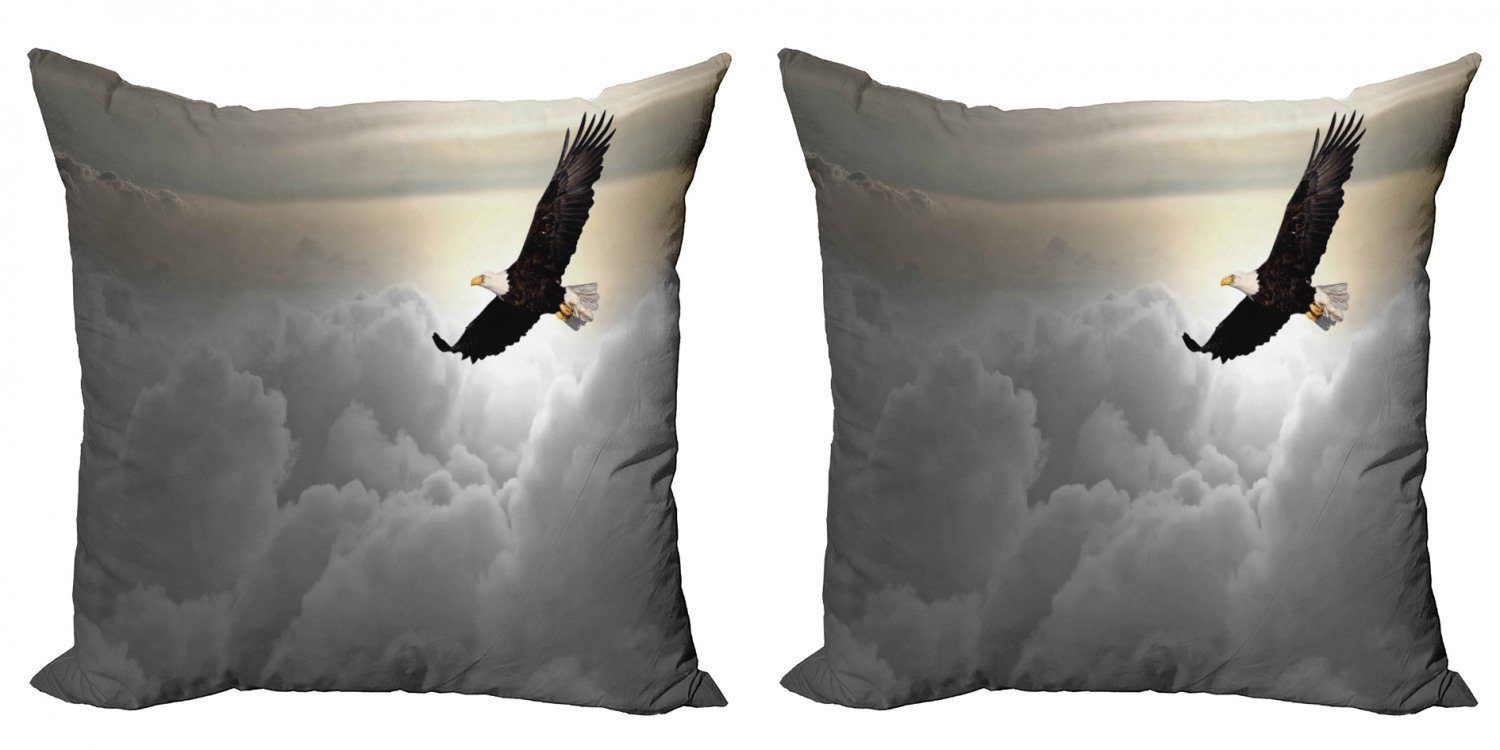 Kissenbezüge Modern Accent Doppelseitiger Digitaldruck, Abakuhaus (2 Stück), Adler Sublime Creature Wolken