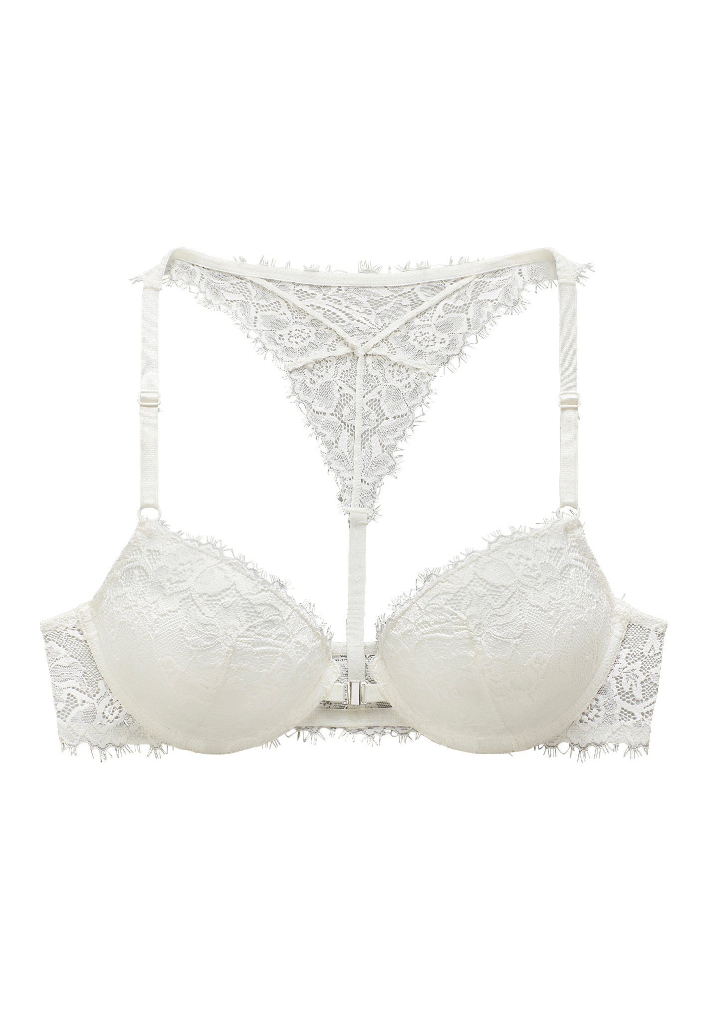 LASCANA Push-up-BH recyceltes die enthält, mit anteilig Spitze, Dessous creme Polyamid