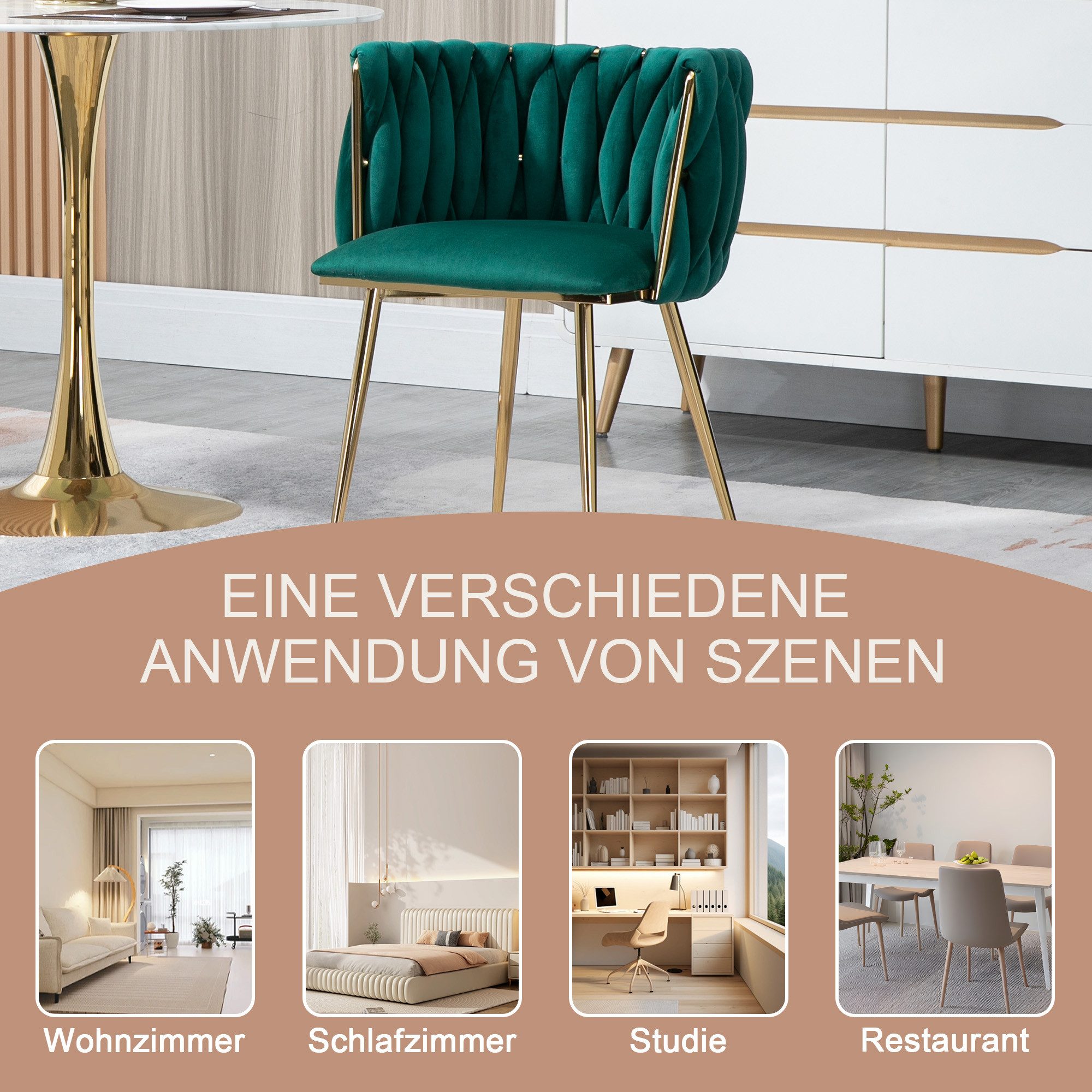 OKWISH 4-Fußstuhl Leisure Esszimmerstühle Akzentstuhl Lounge günstig online kaufen