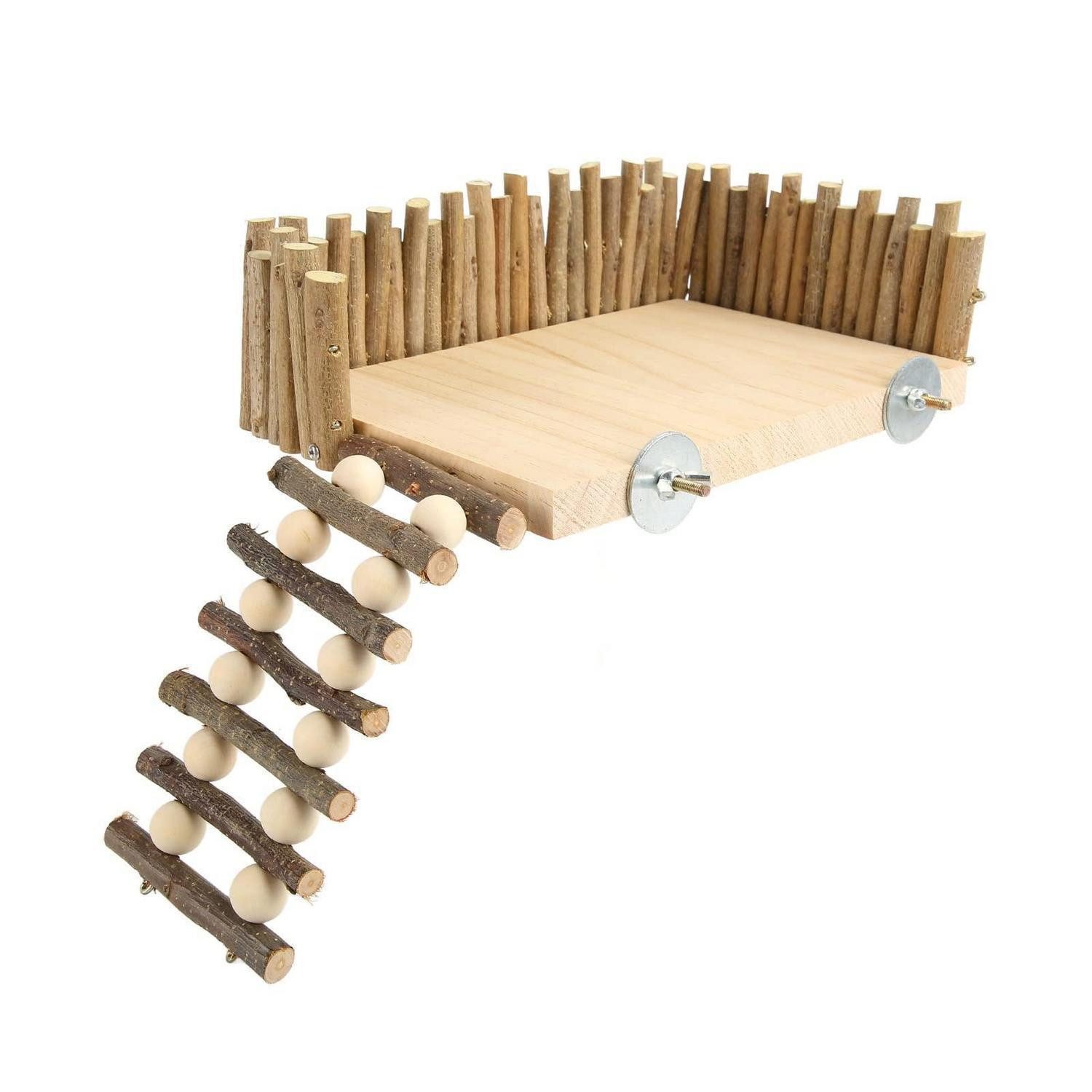 LuxusKollektion Kleintierhaus Hamster Spielzeug Holz Plattform mit Leiter