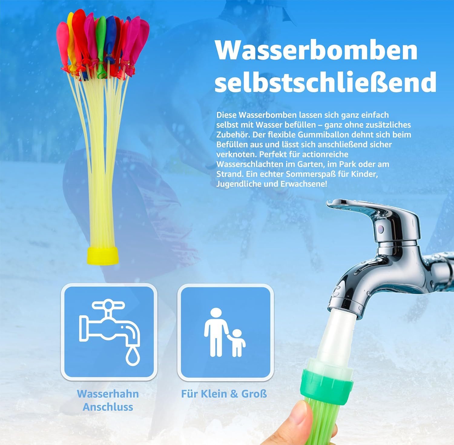 TK Gruppe Wasserspiel 444x Wasserbomben Selbstschließend günstig online kaufen