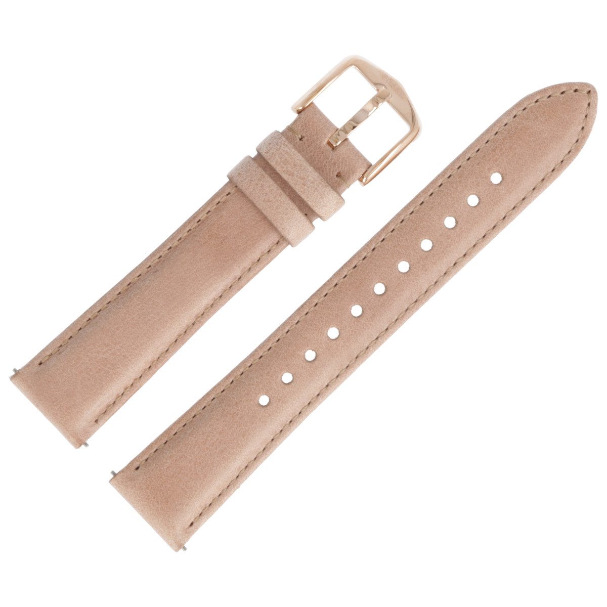 Fossil Uhrenarmband 18mm Leder Beige ES-3816 LB-ES3816