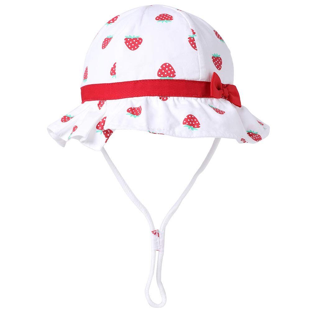 Leway Sonnenhut »Baby Mütze Baumwolle Sommerhut Faltbarer Sonnenhut mit  Kinnriemen Mädchen Jungen (Erdbeere)« (1-St)