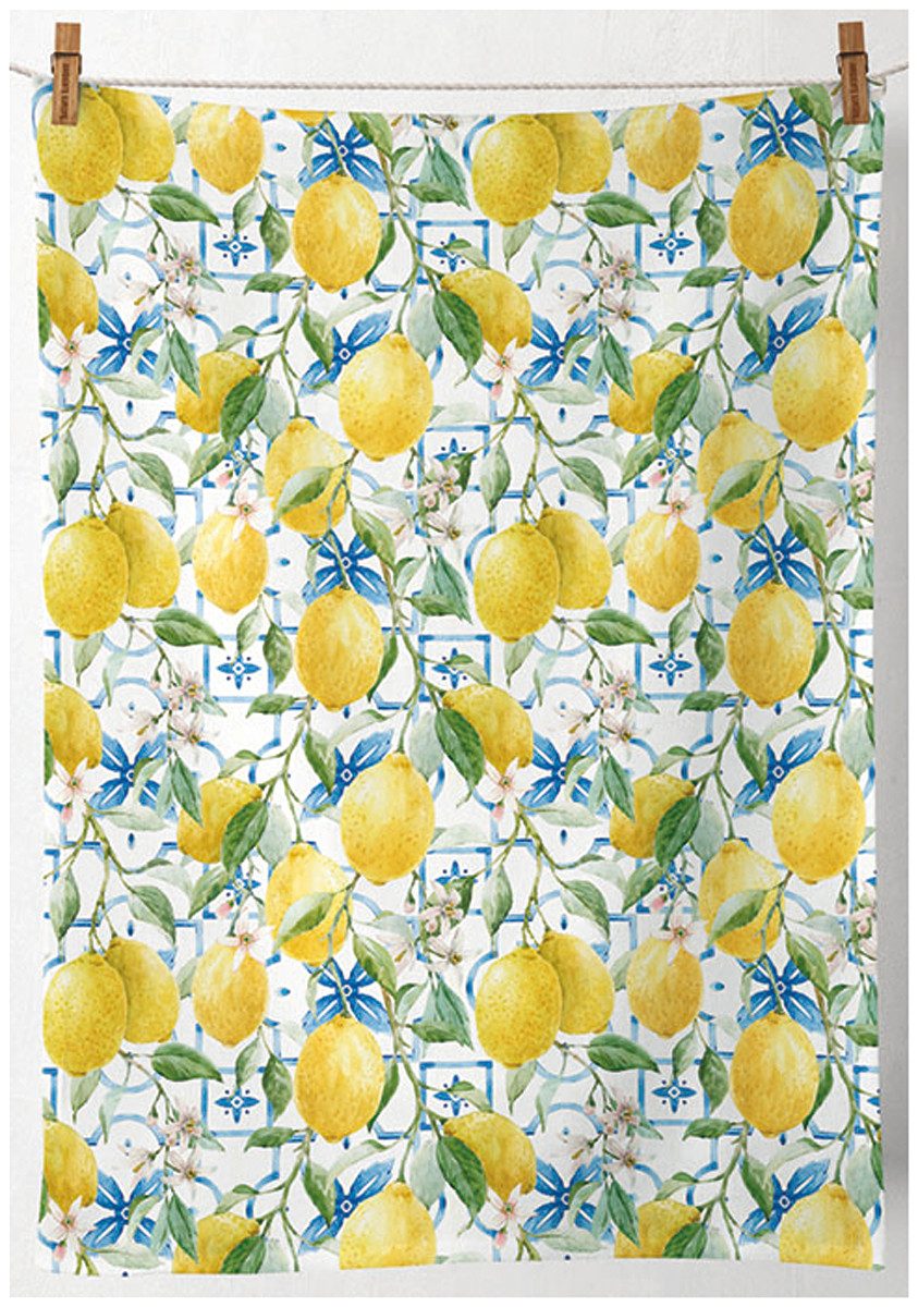 Ambiente® Geschirrtuch Mediterranean lemons, (1-tlg., 1-teilig), günstig online kaufen