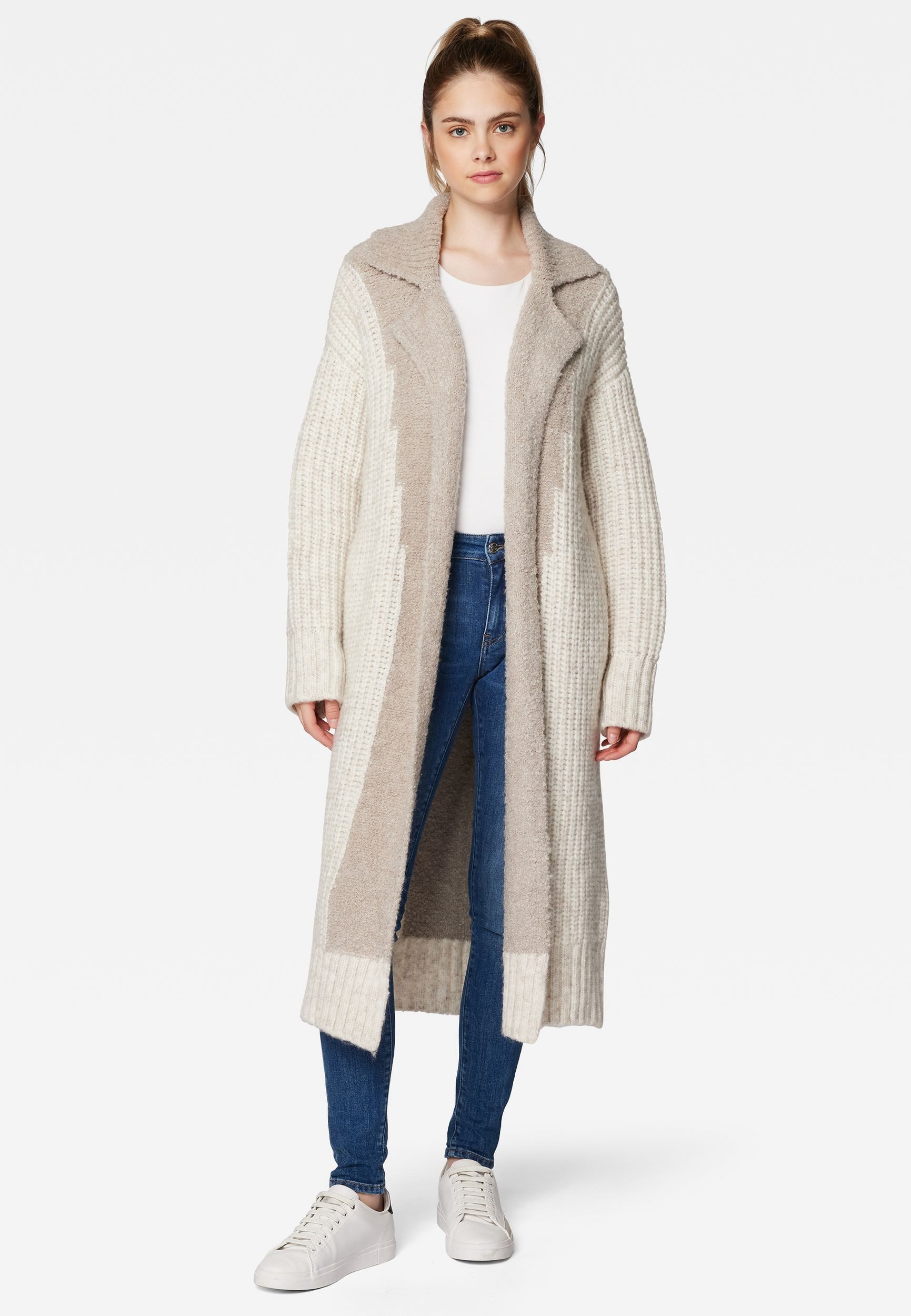 Mavi Cardigan Strickmantel lang Oversized seitliche günstig online kaufen
