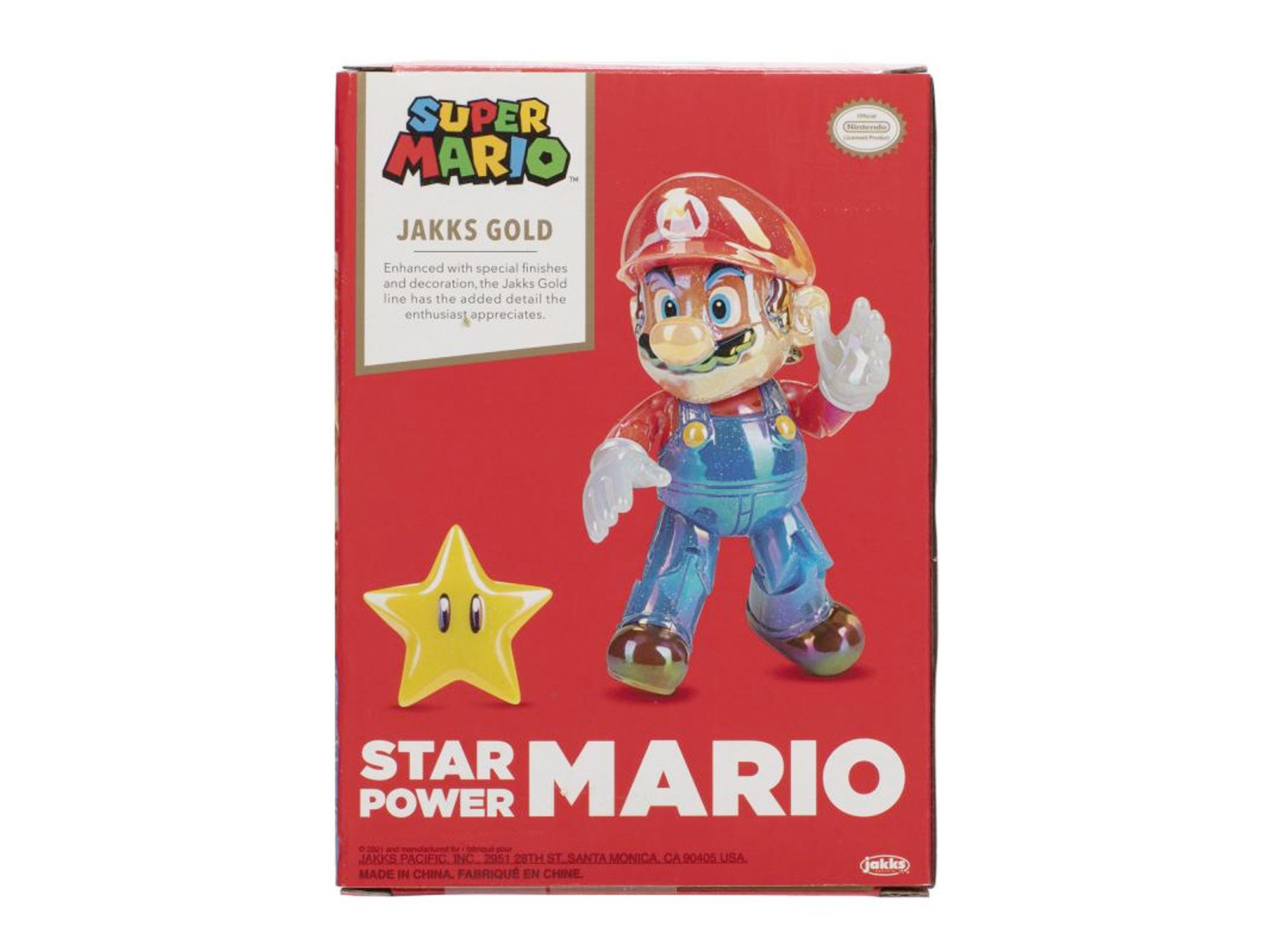 Nintendo Actionfigur Nintendo Super Mario Figur Mario w/ Star in Sammlerbox, 10 cm – Bild 4 von 5