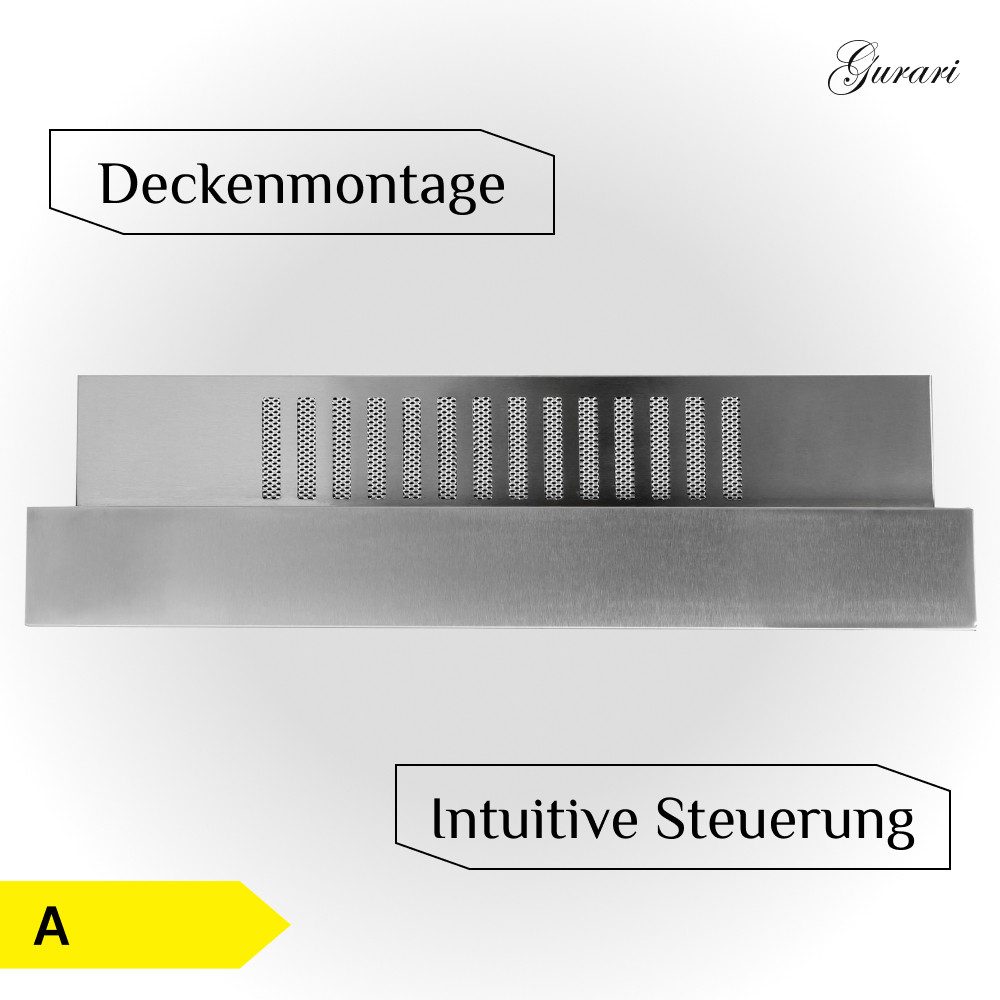 GURARI Deckenhaube GCH C 343 IS 120 WH PRIME.Dunstabzugshaube 120cm, 1000m³/ h GCH C 343 IS 120 WH PRIME.Dunstabzugshaube 120cm, 1000m³/ h, Einbau Dunstabzugshaube 120cm/ EBM Motor/ Saugstark 1000m³