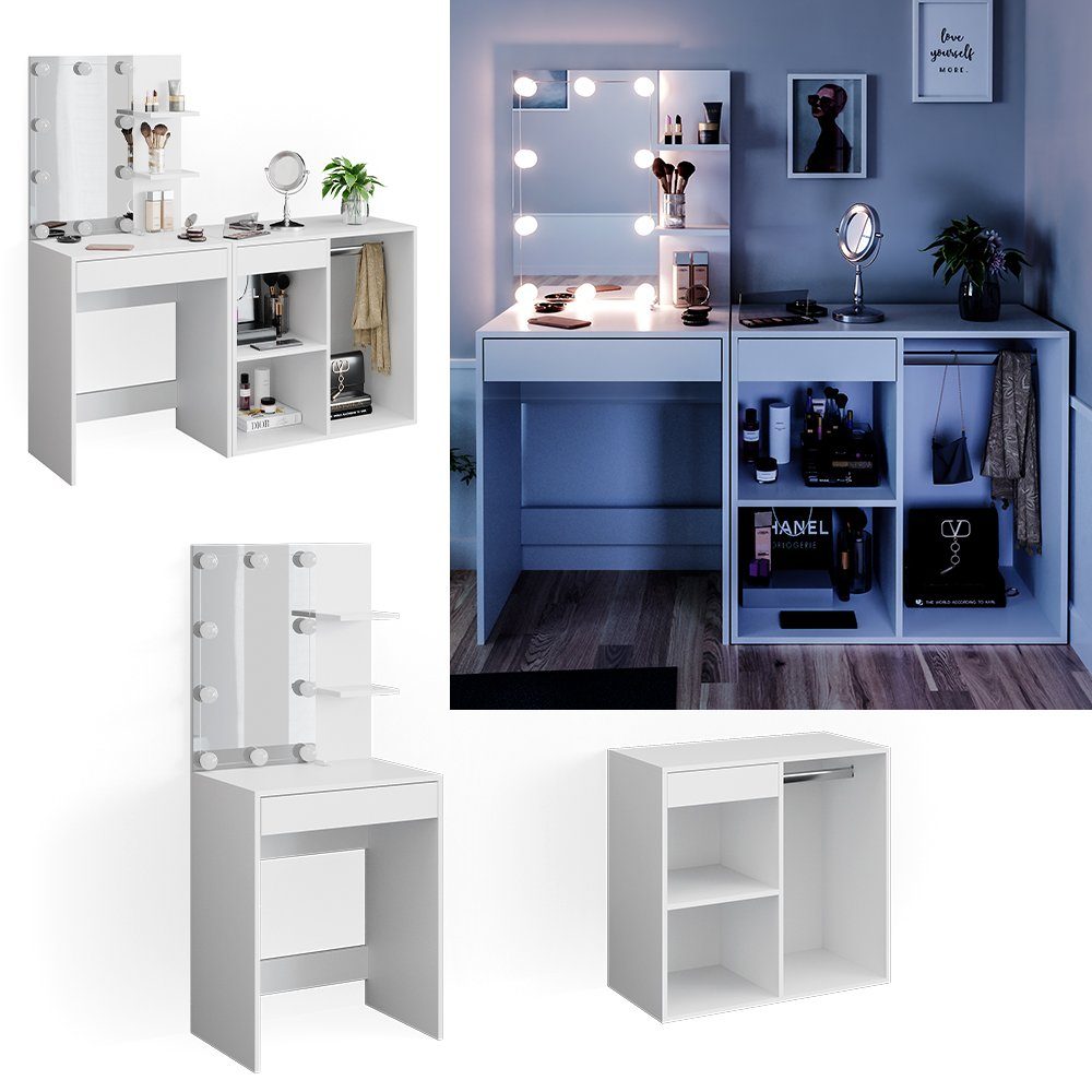 Vicco Schminktisch Isabelle, Weiß, 140 cm günstig online kaufen