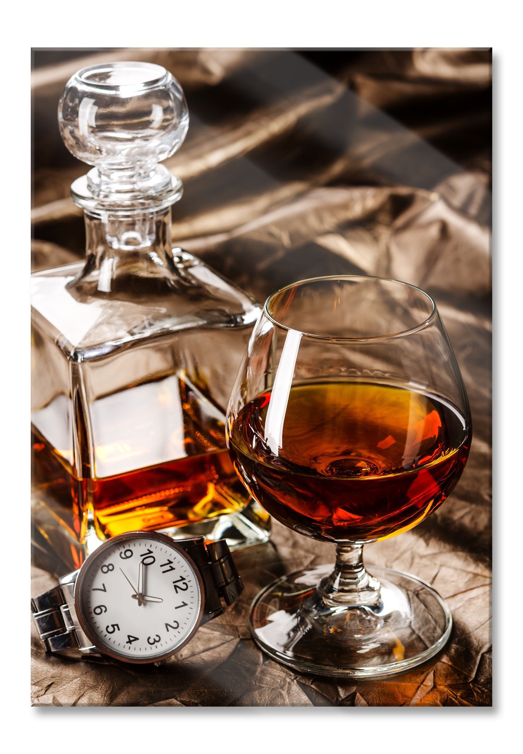 Man St), Things Aufhängungen Echtglas, Whiskey Glasbild und Abstandshalter Man Whiskey, aus (1 Things Glasbild inkl. Pixxprint