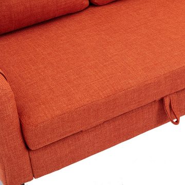 Merax 3-Sitzer, mit Schlaffunktion, Ecksofa mit Bettkasten, Wohnlandschft, Schlafsofa