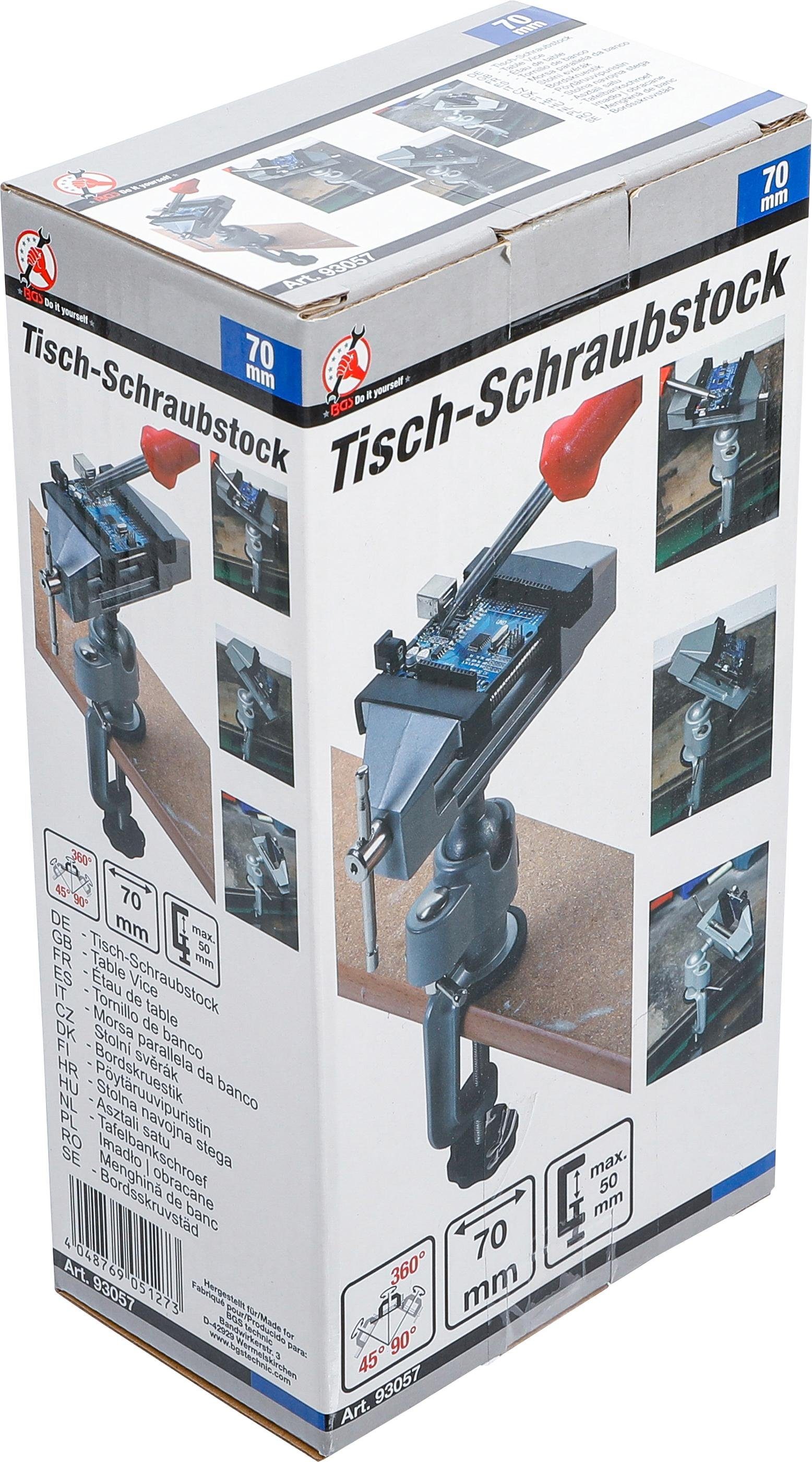 technic schwenkbar, 70 Backen Schraubstock BGS Tisch-Schraubstock, mm