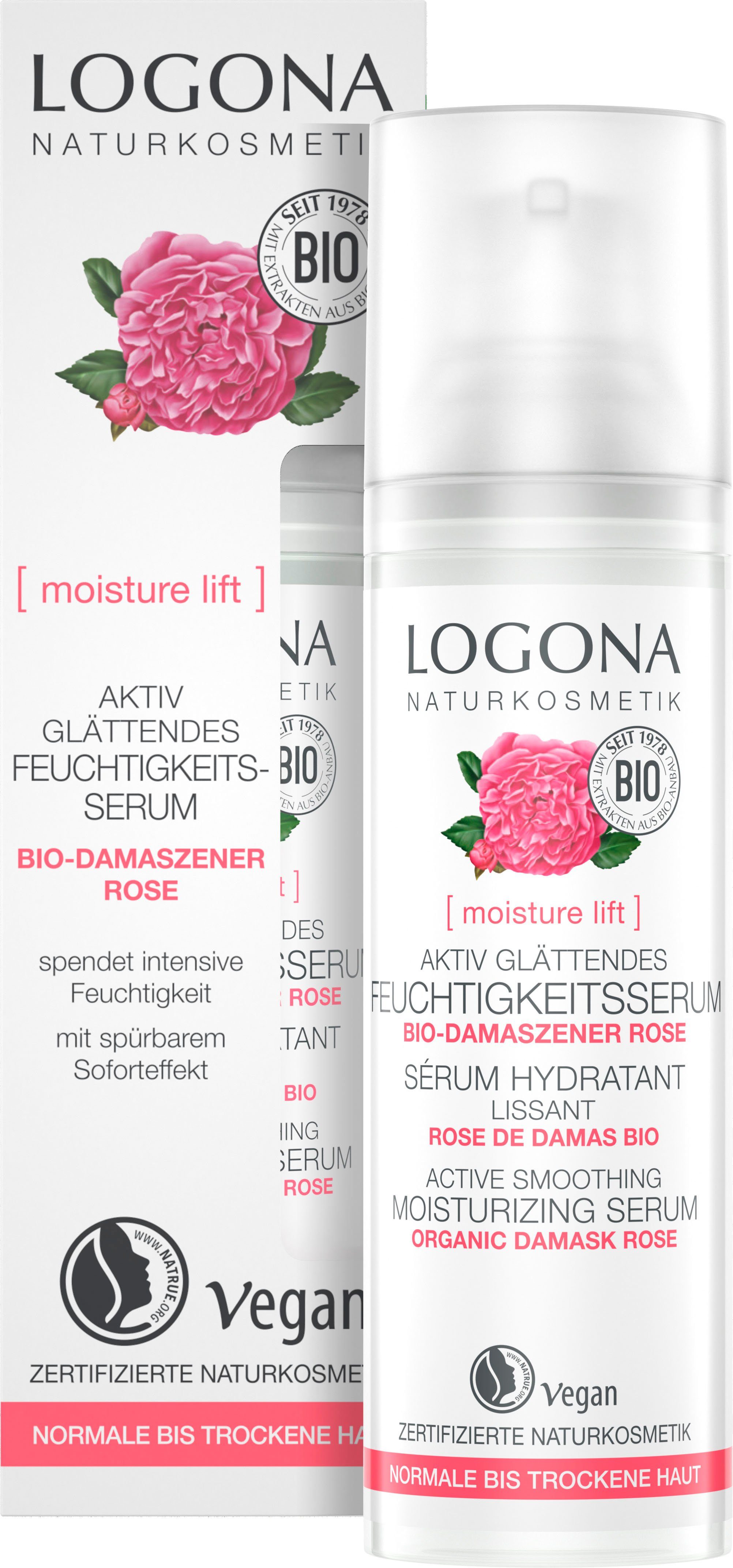 Logona lift Gesichtsserum LOGONA moisture Feuchtigk.serum glätt