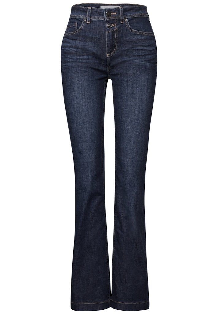 STREET ONE Slim-fit-Jeans Style QR Bootcut.hw.dark blue günstig online kaufen