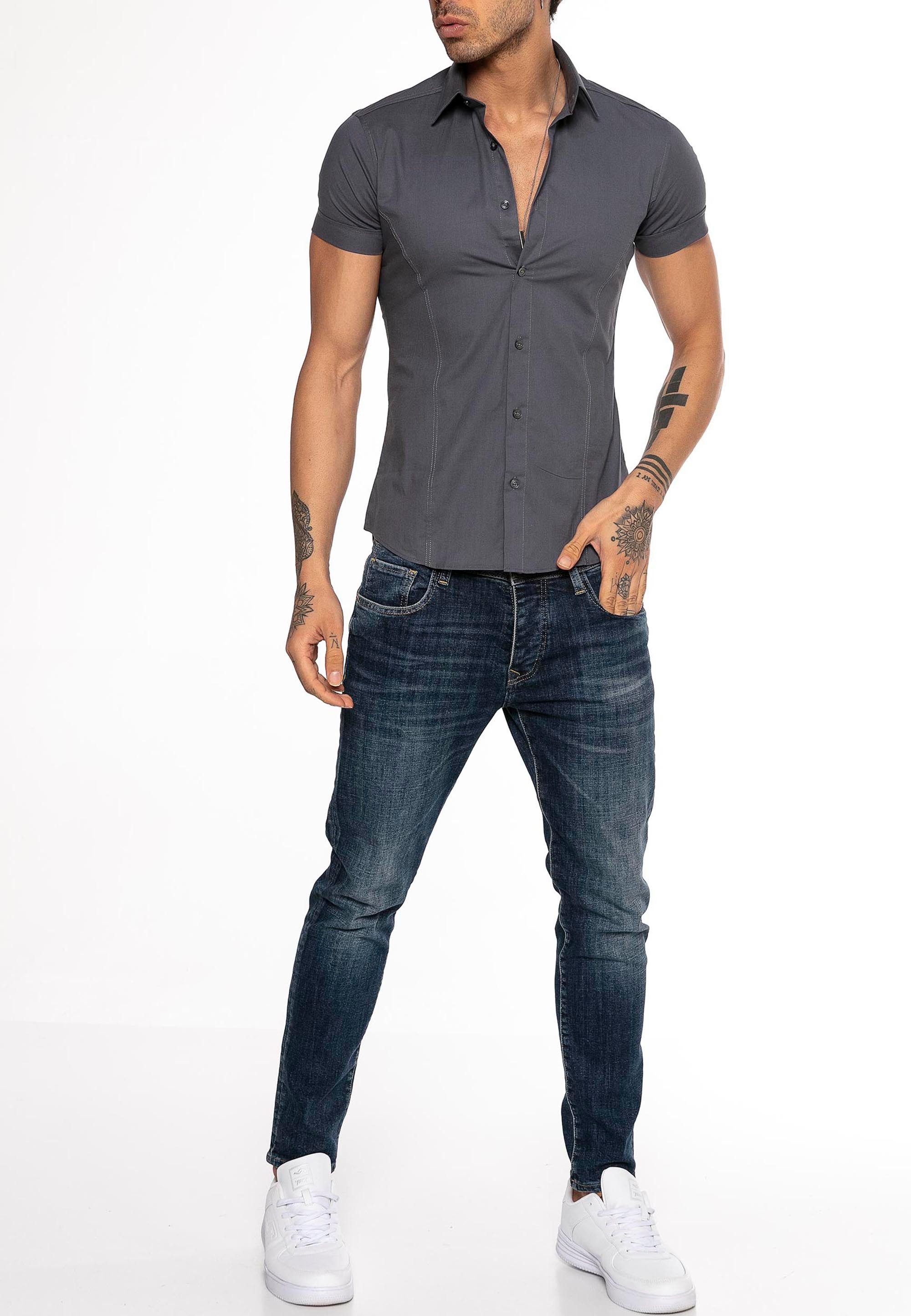 RedBridge Kurzarmhemd Slim Fit – Eleganter Look, Stretch-Material, Figurbetont