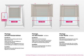 Jalousie, my home, ohne Bohren, freihängend, Aluminium, Klemmträger mit Feststellschraube