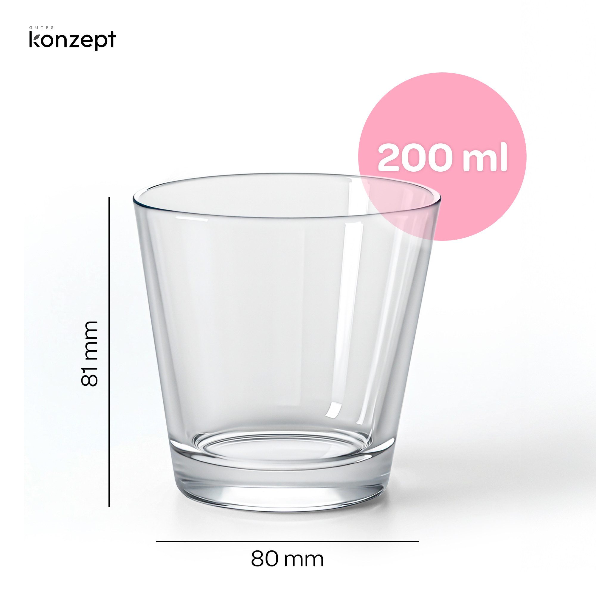 KONZEPT Teelichthalter Set 200ml – ideal für Dekoration & DIY-Kerzen (6 St), für den täglichen Gebrauch oder kreative DIY-Projekte
