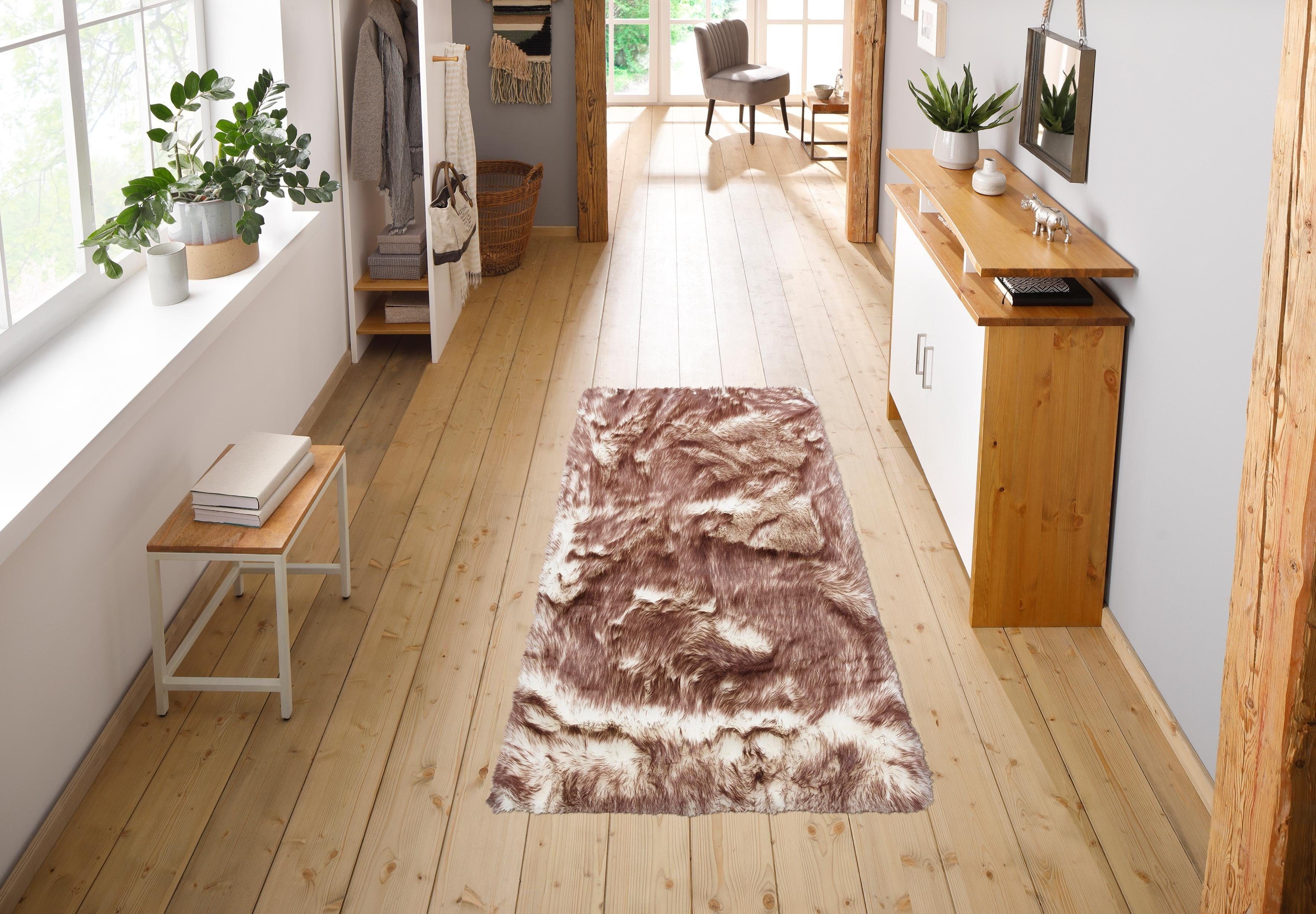 my home Hochflor-Läufer Sammo, rechteckig, Höhe: günstig online kaufen