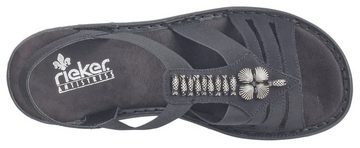 Rieker Riemchensandale, Sommerschuh, Sandalette, Keilabsatz, mit schöner Verzierung