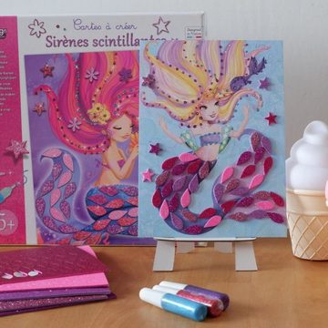 suebidou Kreativset Karten zum kreativen Gestalten funkelnde Meerjungfrauen