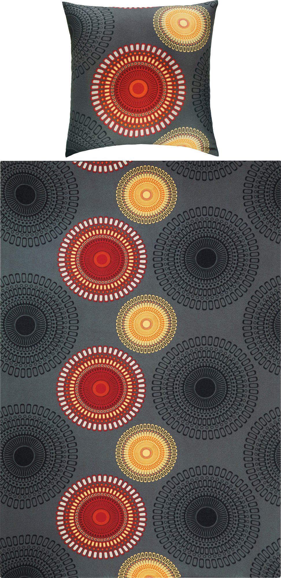 REDBEST Bettwäsche Bettwäsche, Biber, Kreise günstig online kaufen