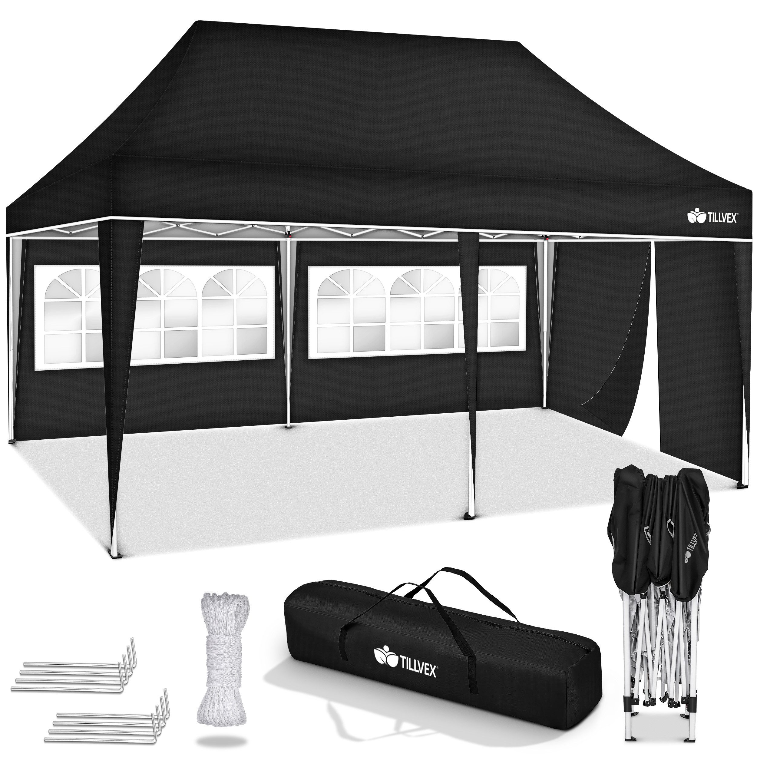 tillvex Partyzelt tillvex® Pavillon 3x6m Wasserdicht günstig online kaufen