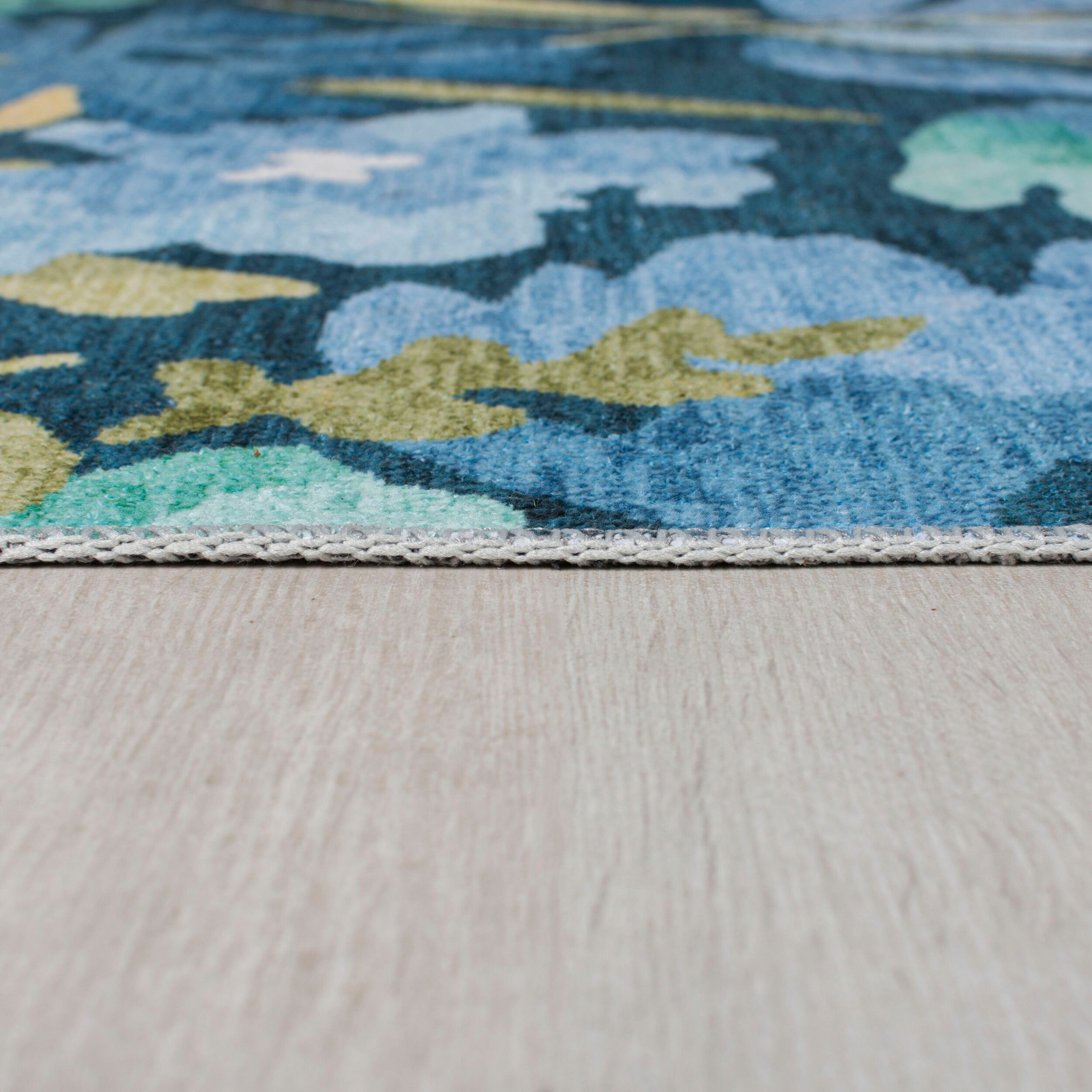 Teppich Alyssa Floral, FLAIR RUGS, Höhe: waschbar 1 mm, rechteckig