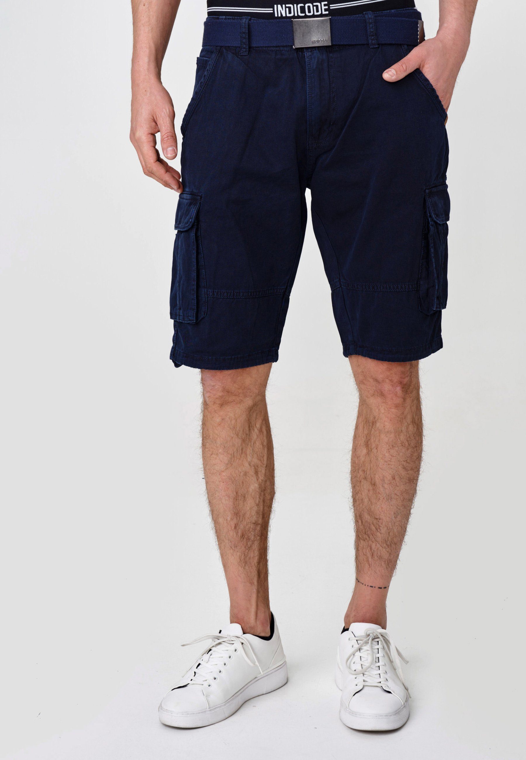 Navy Indicode Blixt Cargoshorts