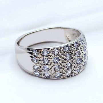 Goldene Hufeisen Silberring Echter Tansanit Ring 925 Sterling-Silber Rhodiniert, Damen-Schmuck mit Edelsteine