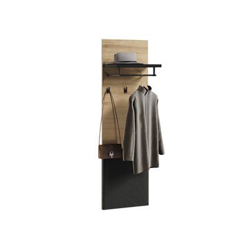Compleo Garderoben-Set LIMA (Kleiderbügel, Spiegel, Schuhschrank) Loft stil