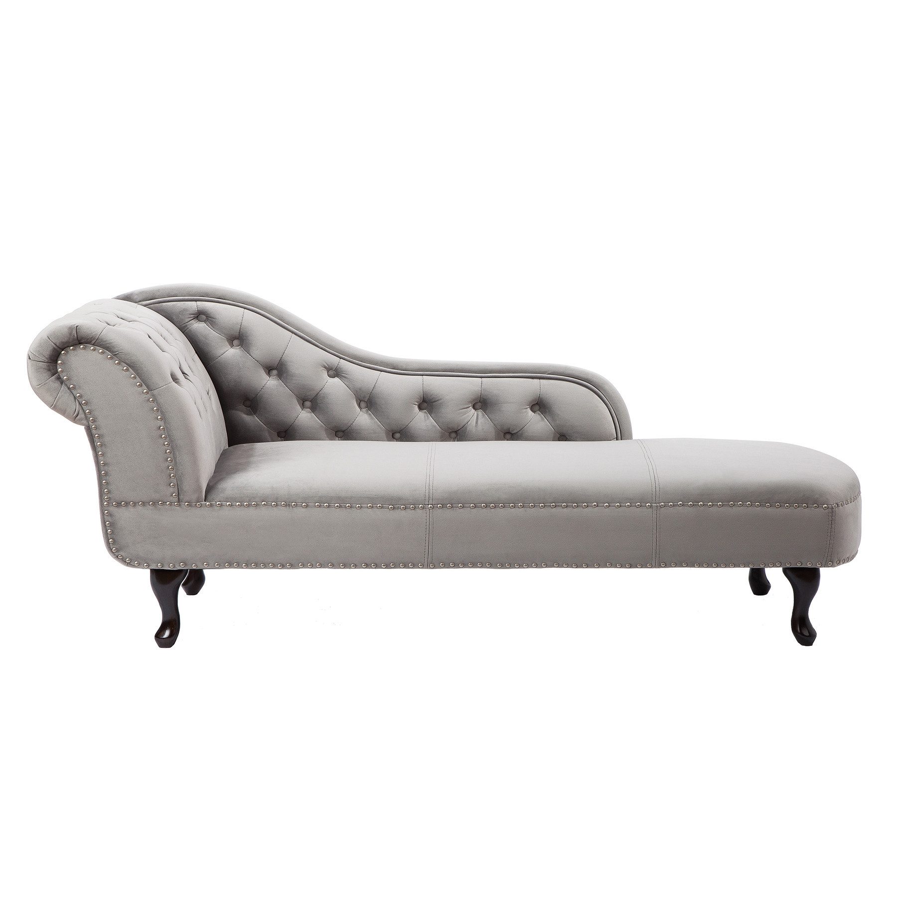 Recamiere CHESTERFIELD 170cm silbergrau