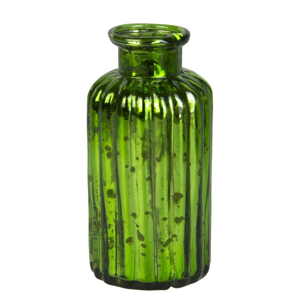 MICA Dekovase Vase glänzend - rot/blau/grün - ca. 5 x 11 cm - 1 Stück