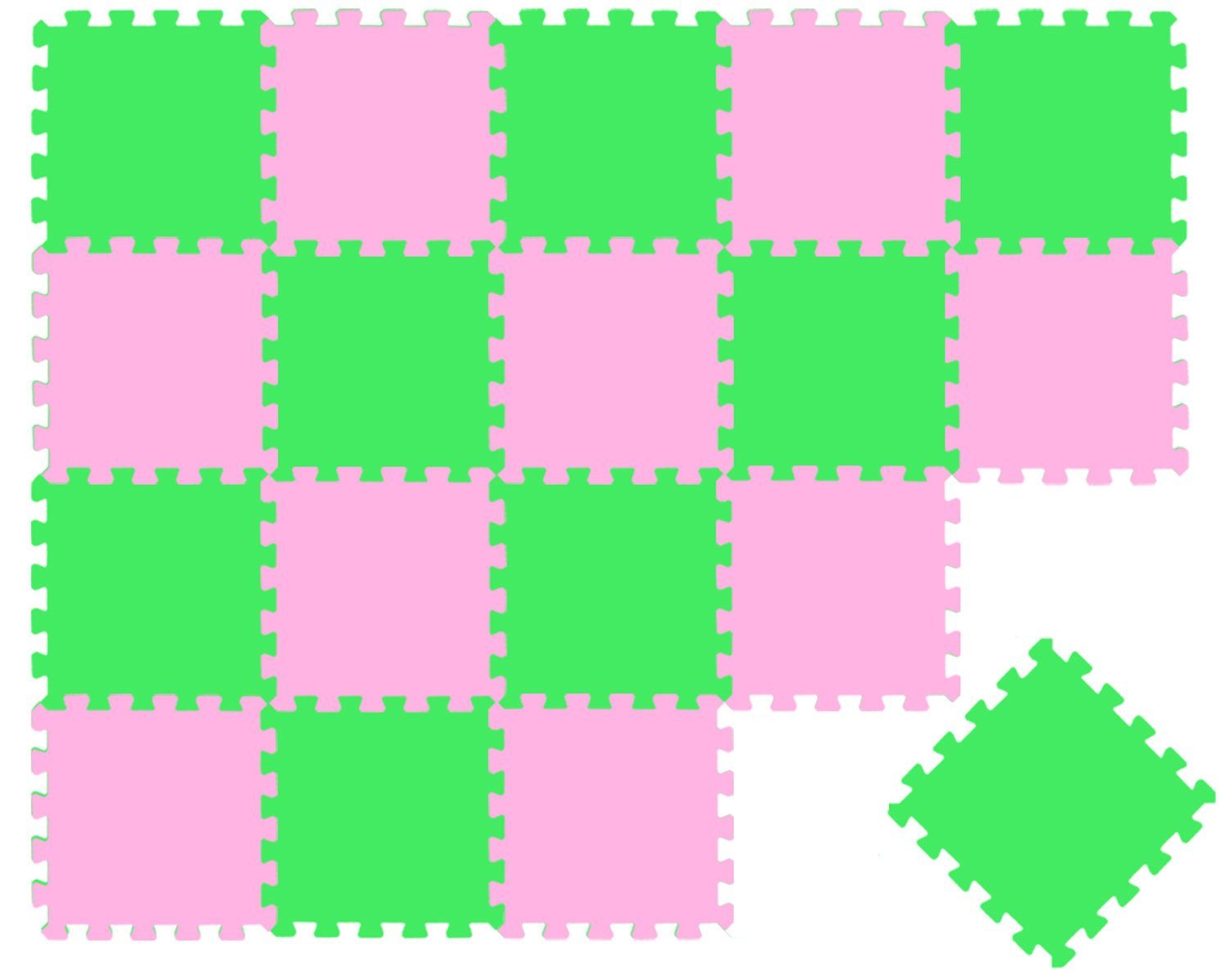LittleTom Puzzlematte ab dem 1. Tag - 18 Teile Baby Spielmatte - 30 x 30 Kinder Krabbelmatte, (18-tlg), Spielunterlage für Babys und Kleinkinder - Kinderzimmer Puzzleteppich